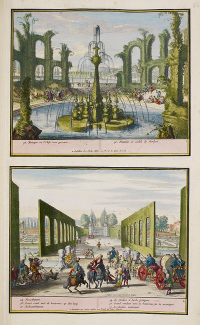 Le parc à Enghien, c.1685, illustration de 