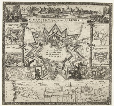 Les victoires de Rabenhaupt à Groningue en 1672-1673 - Romeyn de Hooghe (attributed to)
