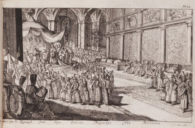 Une scène à la cour royale du tsar Alexis Mikhaïlovitch, 1677 - Romeyn de Hooghe