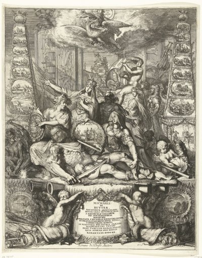 Allégorie sur la mort de Michiel de Ruyter, 1676 - Romeyn de Hooghe