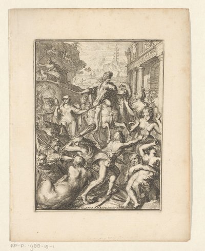 Représentation allégorique de Guillaume III à cheval - Romeyn de Hooghe