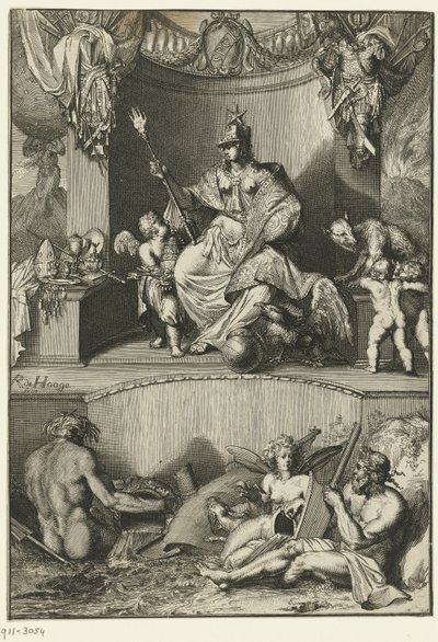 Représentation allégorique de la ville de Rome - Romeyn de Hooghe