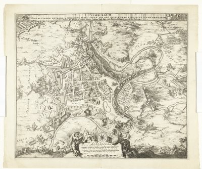 Bombardement de Luxembourg par le maréchal de Créqui, 1684 - Romeyn de Hooghe