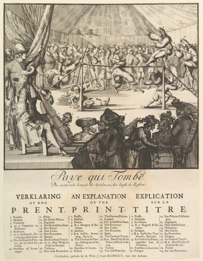 Paye qui Tombe : Die eerst valt betaelt de Speelman, die laest, de Kosten La Chute de ... - Romeyn de Hooghe
