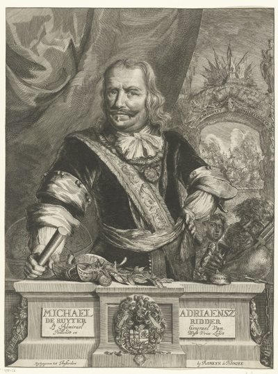 Portrait de Michiel de Ruyter - Romeyn de Hooghe