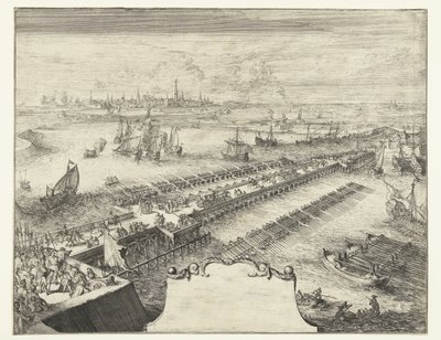 Pont de bateaux de Parme sur l