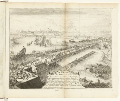 Pont de bateaux de Parme sur l