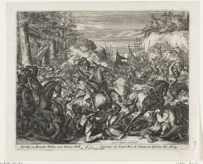 Bataille entre les Habsbourg et les Turcs dans la forêt viennoise - Romeyn de Hooghe