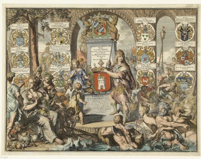Page de titre Caartboeck van Voorne, 1701 - Romeyn de Hooghe