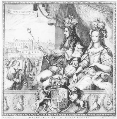 Guillaume III (1650-1702) et Marie II (1662-94) gravés par l