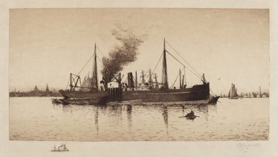 Sans Titre (Vapeur dans le Port de Boston) - Rominer Lovewell