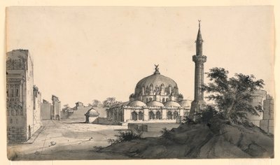 Décor de scène, mosquée sur la place - Romolo Achille Liverani