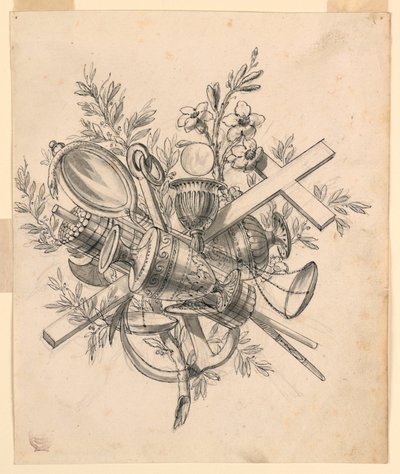 Trophée avec Symboles des Vertus - Romolo Achille Liverani