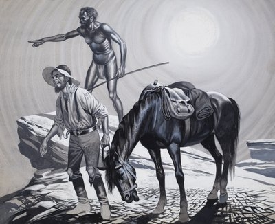 Edward Eyre (1815-1901) (gouache sur papier) - Ron Embleton