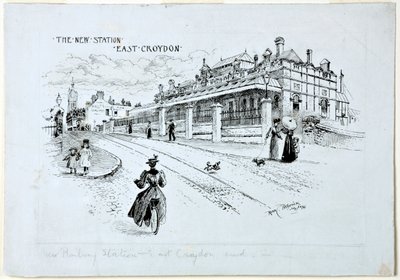 La nouvelle gare, East Croydon, juillet 1896 - Rosa Clementina Petherick