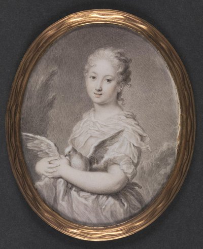 Chasteté. Une jeune fille avec une colombe - Rosalba Carriera