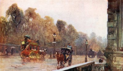Grosvenor Place par un jour de pluie - Rose Maynard Barton