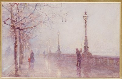 La dernière lampe, Thames Embankment, 1892 - Rose Maynard Barton