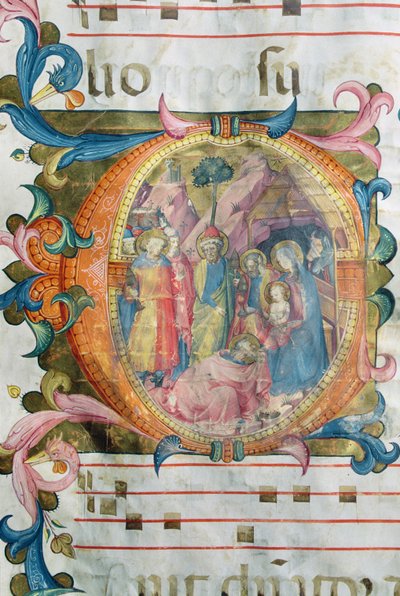 Corale / Graduale no.5 Initiale Historiée "O" représentant l
