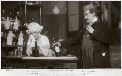 Eva Kelly et GP Huntley, acteurs britanniques, vers 1907 - Rotary Photo