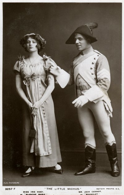 Iris Hoey et Jack Cannot, acteurs britanniques, vers 1908 - Rotary Photo