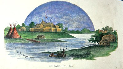 Chicago en 1831 - Rudolf (after) Cronau
