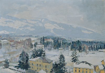 Paysage de Salzbourg avec Kapuzinerberg - Rudolf Hafner