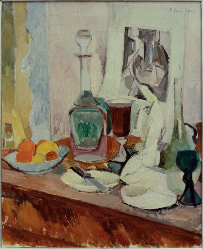Nature morte avec carafe et sculpture - Rudolf Levy