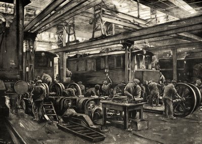 Chemins de fer allemands - Atelier de réparation de la Reichsbahn pour locomotives électriques à Munich. 1935 - Rudolf Lipus