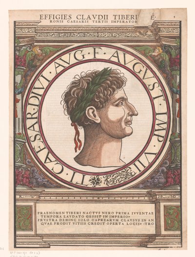 Portrait de Claudius Tiberius dans un cadre architectural - Rudolf Wyssenbach