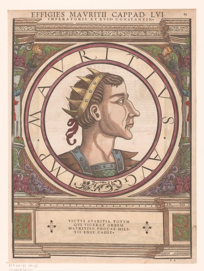 Portrait de Mauritius Cappadocius dans un cadre architectural - Rudolf Wyssenbach