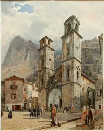 La place de la cathédrale à Cattaro - Rudolf von Alt