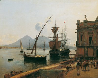 Le port de Naples avec le Vésuve - Rudolf von Alt