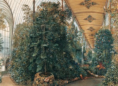 Intérieur de la maison des palmiers du palais de Lednice - Rudolf von Alt