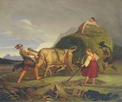 Récolte du foin avant la tempête, 1844 - Rudolph Friedrich Wasmann