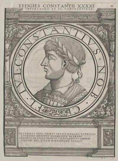 Empereur romain Constance II (impression) - Rudolph Wyssenbach