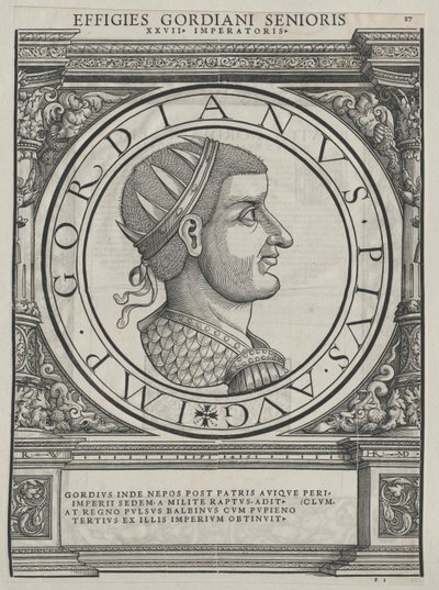 Empereur romain Gordien I (impression) - Rudolph Wyssenbach