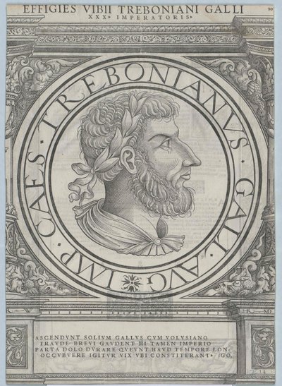 Empereur romain Trebonianus Gallus (impression) - Rudolph Wyssenbach
