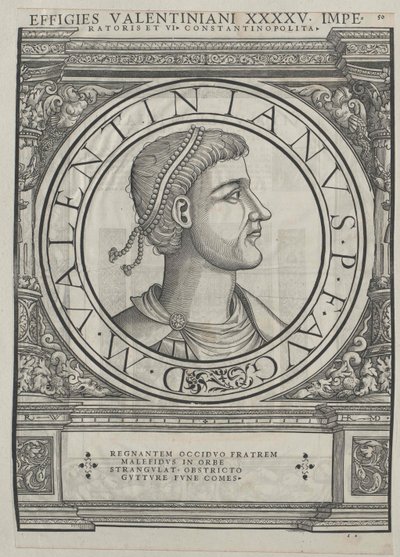 Empereur romain Valentinien II (impression) - Rudolph Wyssenbach