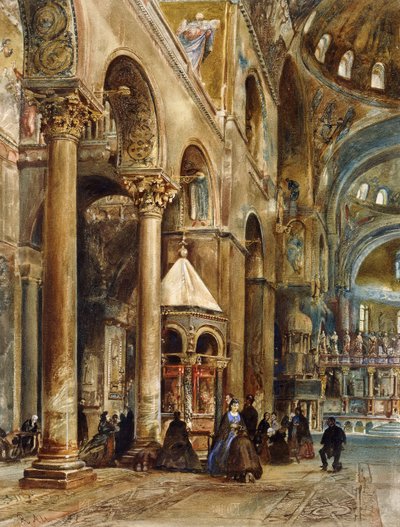 Intérieur de la basilique Saint-Marc, Venise, 1884 - Rudolf von Alt