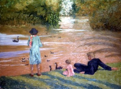 Nourrir les cygnes - Rupert Charles Wolston Bunny