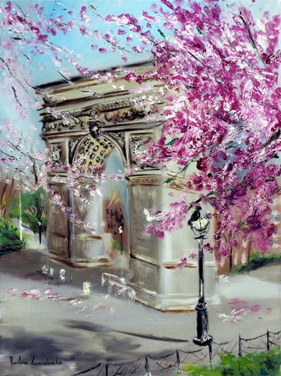 Fleurs de cerisier à Washington Square Park New York - Ruslana Levandovska