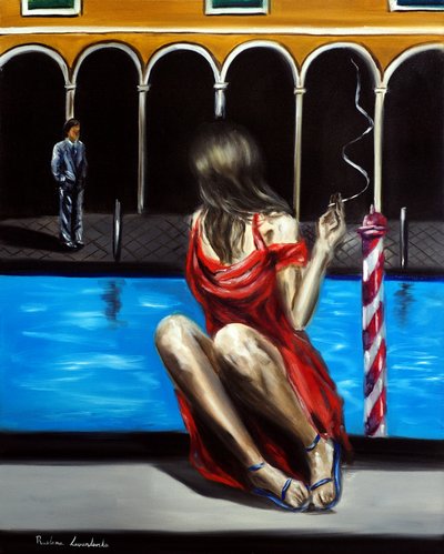 Amour à Venise, 2025 (huile sur toile) - Ruslana Levandovska