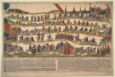 Représentation de la procession à Moscou de l