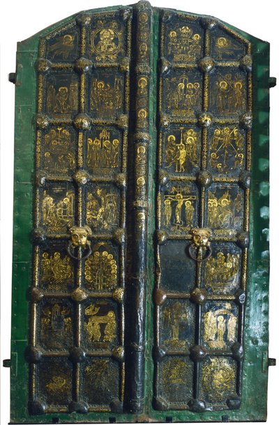 Portes dorées de la Cathédrale de la Nativité à Souzdal, début du 13ème siècle - Russian Master
