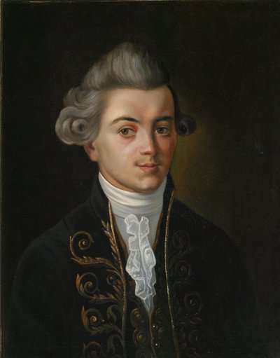 Portrait du fabuliste Ivan Khemnitser, 1745-1784, peinture russe du 19ème siècle - Russian Master.