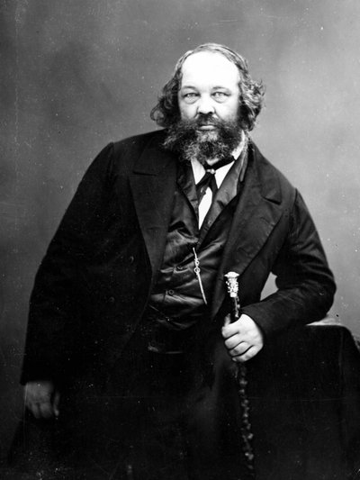 Portrait de Mikhaïl Bakounine (1814 - 1876), révolutionnaire anarchiste russe (1814 - 1876). Photographie - Russian Photographer