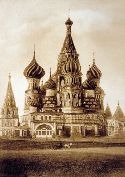 Cathédrale Saint-Basile, Place Rouge, Moscou, c. 1890 - Russian Photographer
