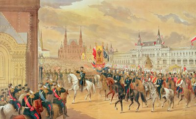 Mariage du tsar Nicolas II avec Alexandra, Moscou, 1896 - Russian School