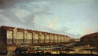 Vue des Douze Collèges à Saint-Pétersbourg - Russian School